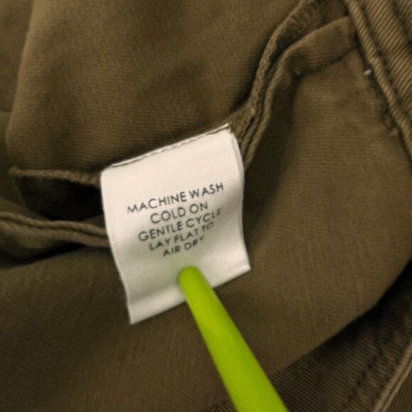 Apiece Apart Merida Pants Size 14 Olive Cotton Relaxed Straight High Waist - Picture 13 of 13